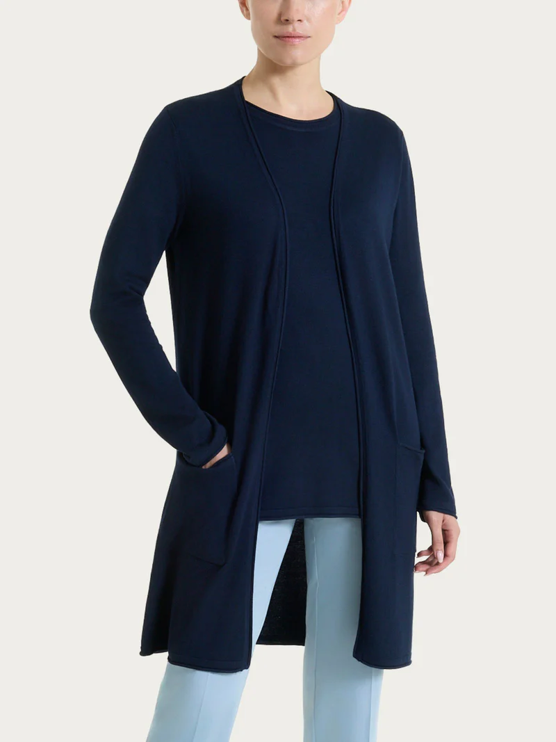 Cardigan lungo aperto in Summertime DM99MN BLUE