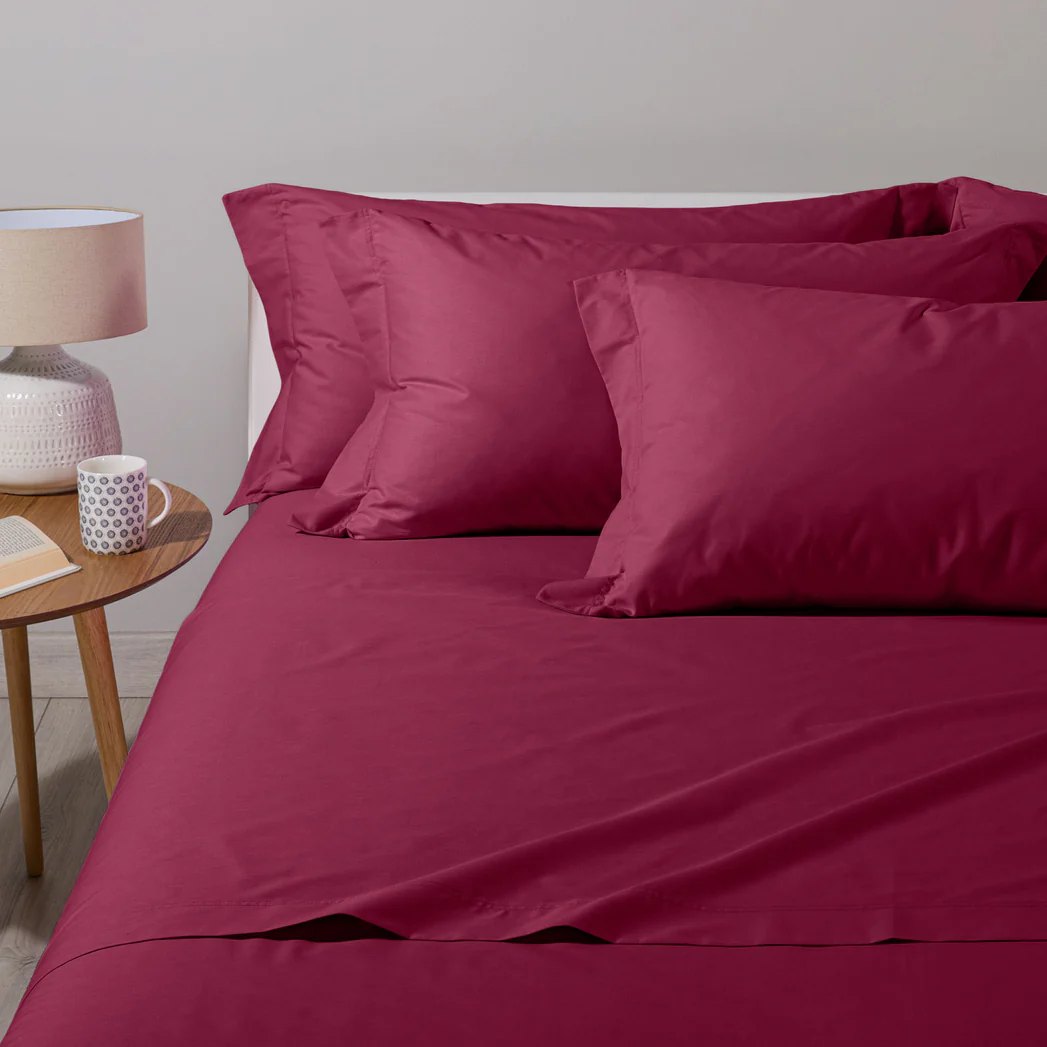 BASIC COLLECTION COMPLETO LENZUOLA SINGOLO ILBLUCASA BORDEAUX