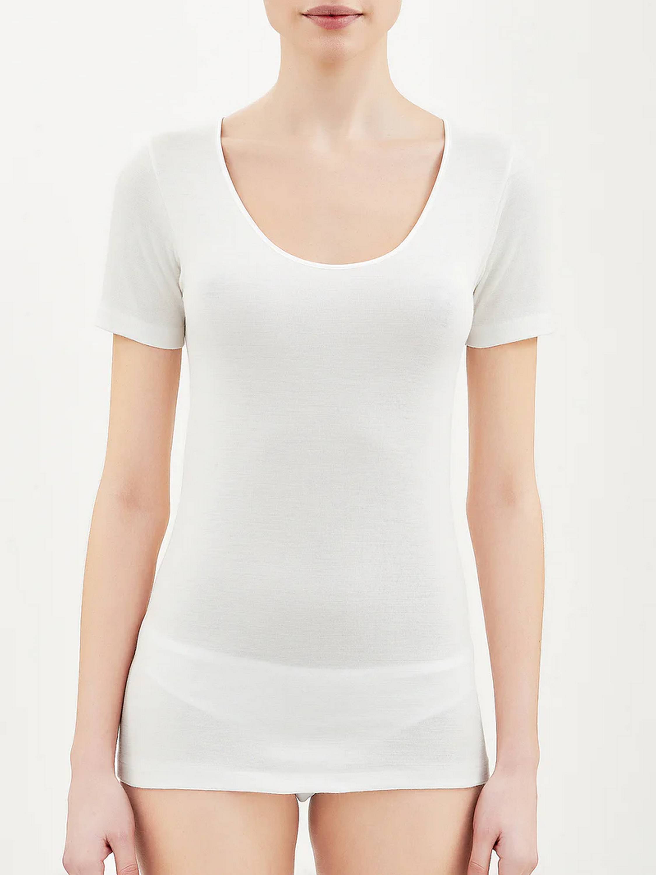 MAGLIA SINTONIA MEZZA MANICA GIROCOLLO RAGNO 072457 BIANCO LANA