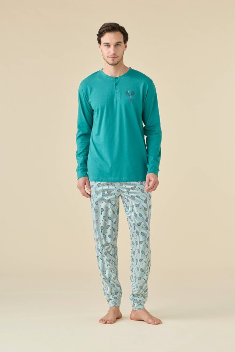 PIGIAMA UOMO COTONE MANICA LUNGA FC003241 CADMIUM GREEN