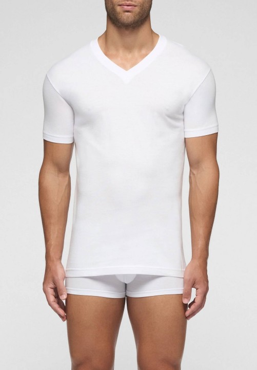 MAGLIA COT.MM SC.V 1305/5305 UOMO BIANCO
