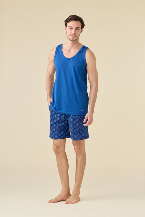 PIGIAMA UOMO COTONE SPALLA LARGA FC003284 NOIDINOTTE LIMOK BLUE