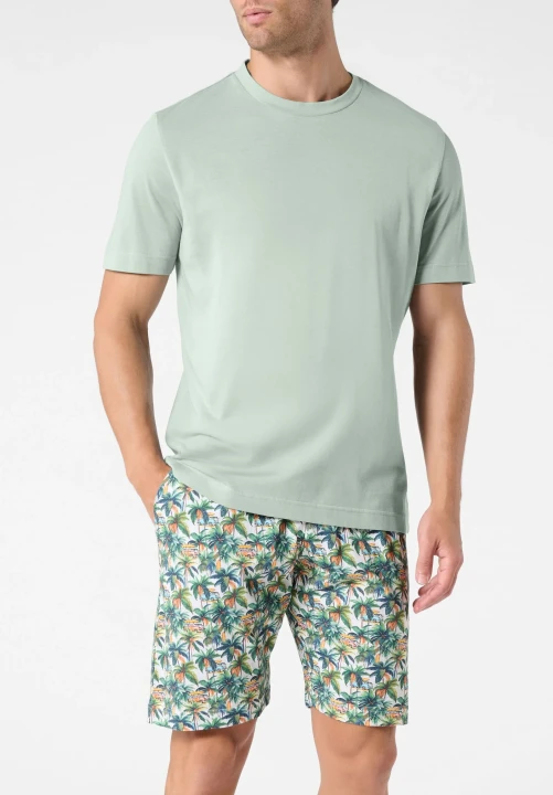 Pigiama Corto Girocollo in Cotone VPRT93396 ACQUAMARINA