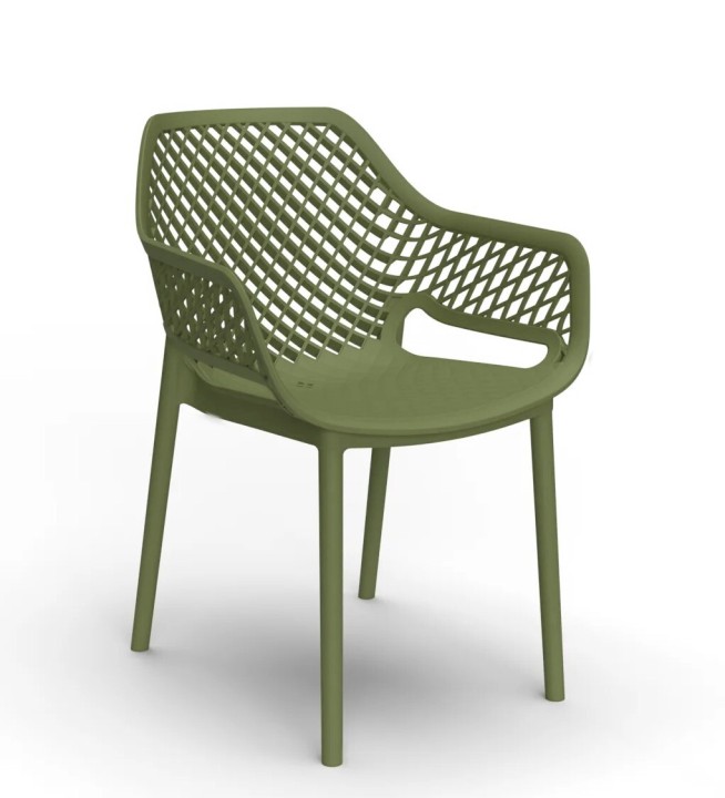 SEDIA CON BRACCIOLI ARIA ARMCHAIR ART 315 PINE GREEN