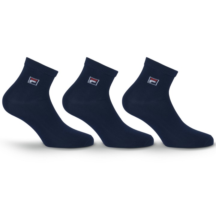 CALZA QUARTER UNISEX COTONE 3PZ F1763 321 BLU NAVY