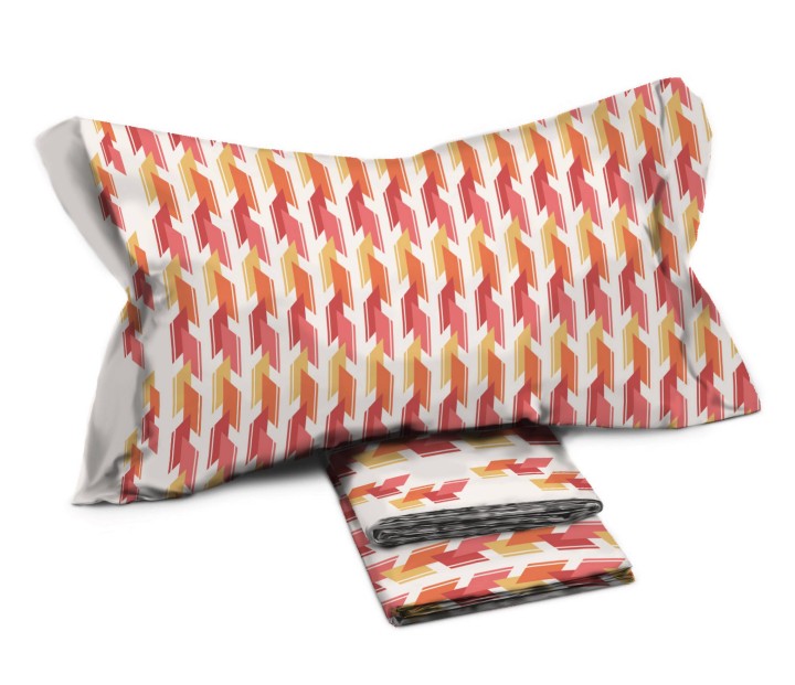 COMPLETO LENZUOLA VENERE 26 PIAZZA E MEZZA NOVIA ARANCIO