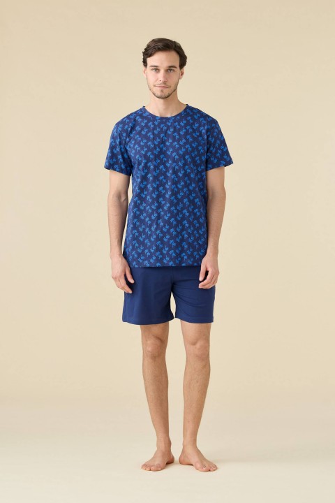 PIGIAMA UOMO COTONE MEZZA MANICA FC003274 NOIDINOTTE MEDIEVAL BLUE