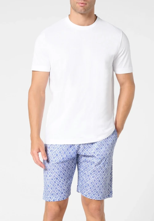 Pigiama Corto Girocollo in Cotone VPRT93396 BIANCO