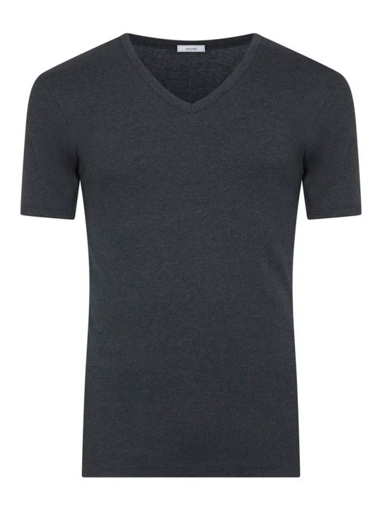 MAGLIA TERMICA 100% COTONE  MANICA CORTA SCOLLO V U801A8 RAGNO PIOMBO MELANGE