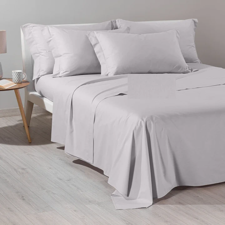 BASIC COLLECTION COMPLETO LENZUOLA UNA PIAZZA E 1/2 ILBLUCASA ARGENTO