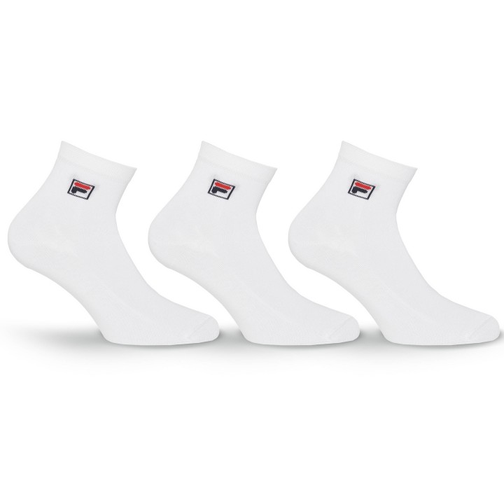 CALZA QUARTER UNISEX COTONE 3PZ F1763 300 BIANCO