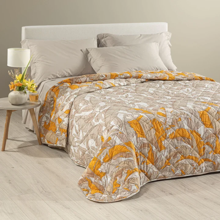 Copriletto Trapuntato In Cotone Forest Matrimoniale Caleffi AMBRA