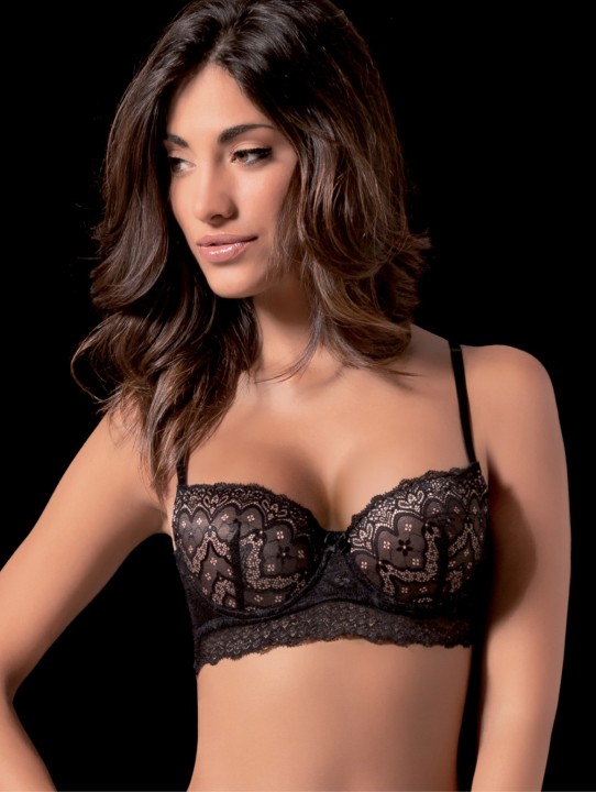 CHANTAL BALCONCINO LOVE AND BRA COPPA C NERO