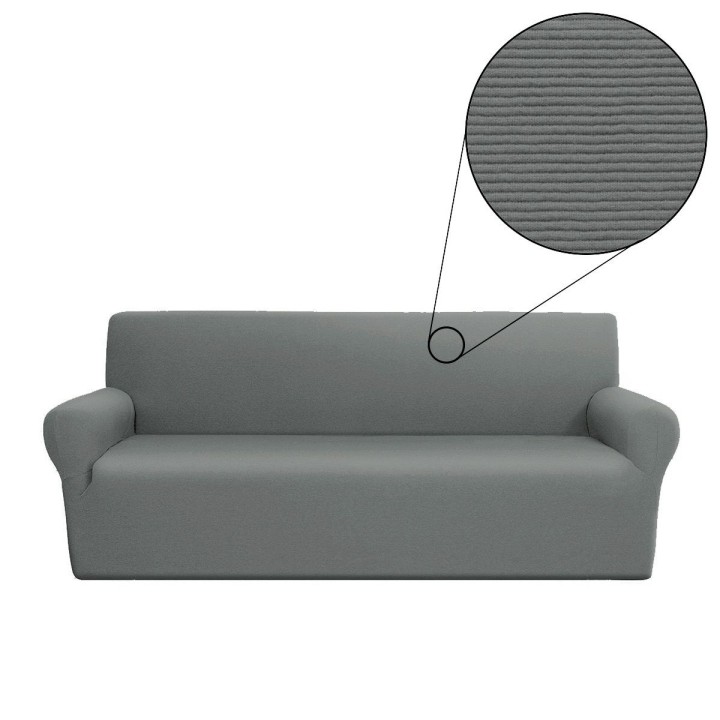 YES COPRIDIVANO ELASTICIZZATO 4 POSTI LINEAORO GREY