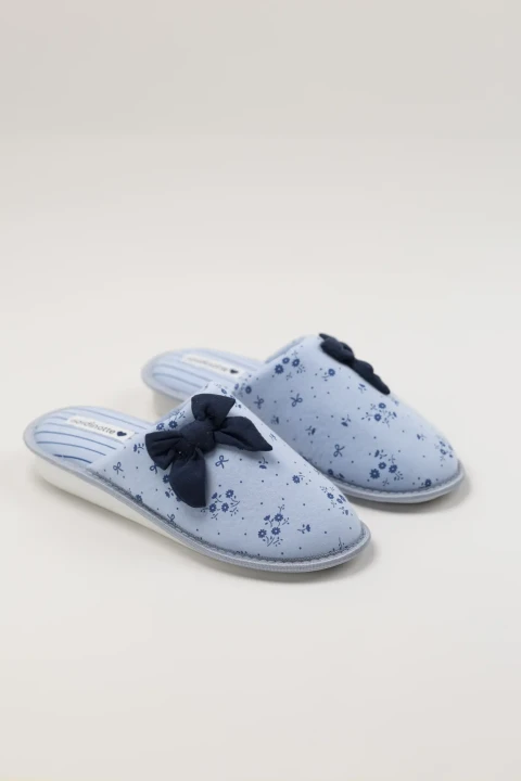 PANTOFOLA ESTIVA DONNA COTONE PF003221 CERULEO