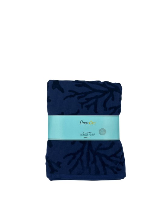 BREZZY TELO MARE VELOUR C/DECORO BF0222 BLU NAVY