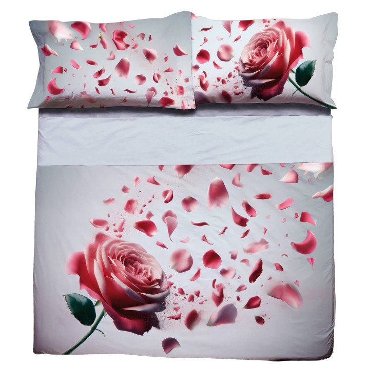 COMPLETO LENZUOLA MATRIMONIALE NOVIA PETALYS