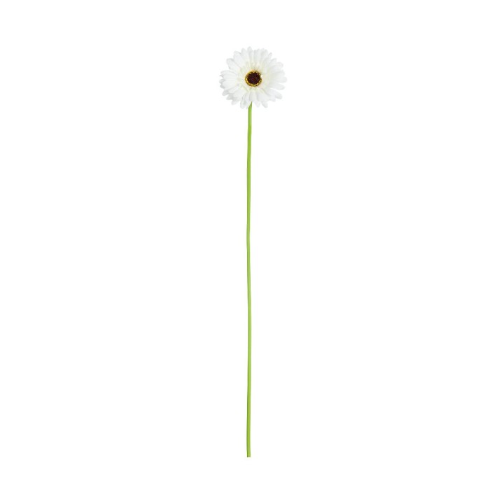 GERBERA IN POLIESTERE E PLASTICA H.60 cm COLORI ASSORTITI BIANCO