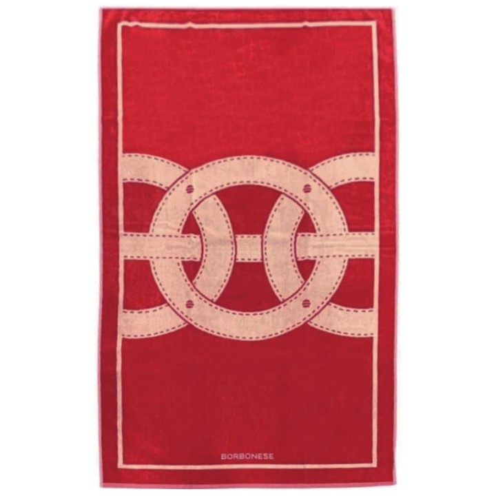 TELO MARE ALL ROUND 90X160 BORBONESE ROSSO