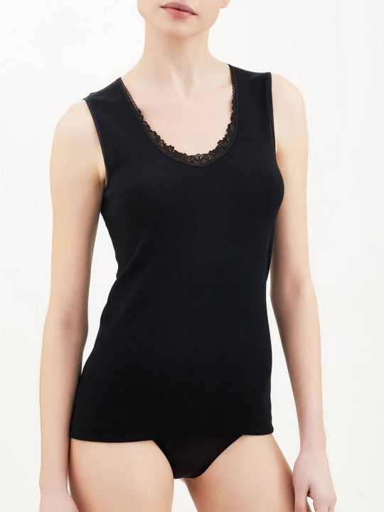 MAGLIA 100MERINO SPALLA LARGA RAGNO 073092 NERO