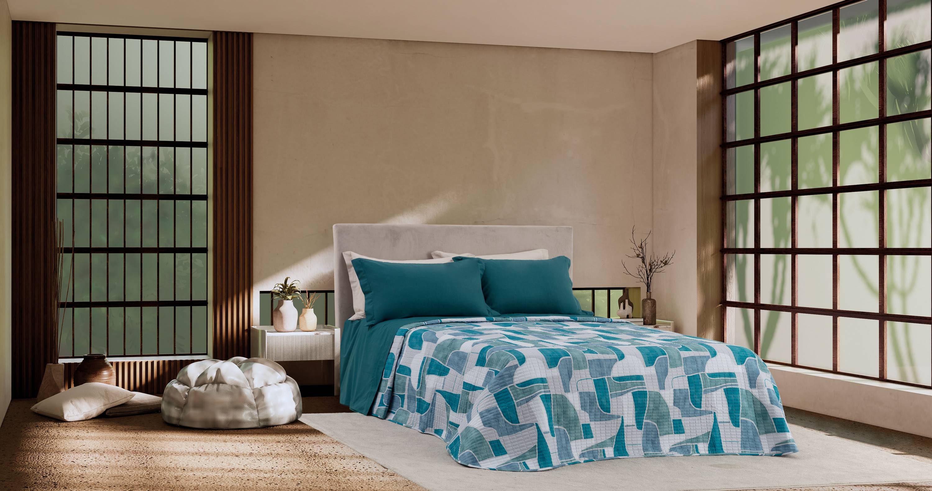 TEREN QUILT STAMPATO 2P LE0942 OTTANIO