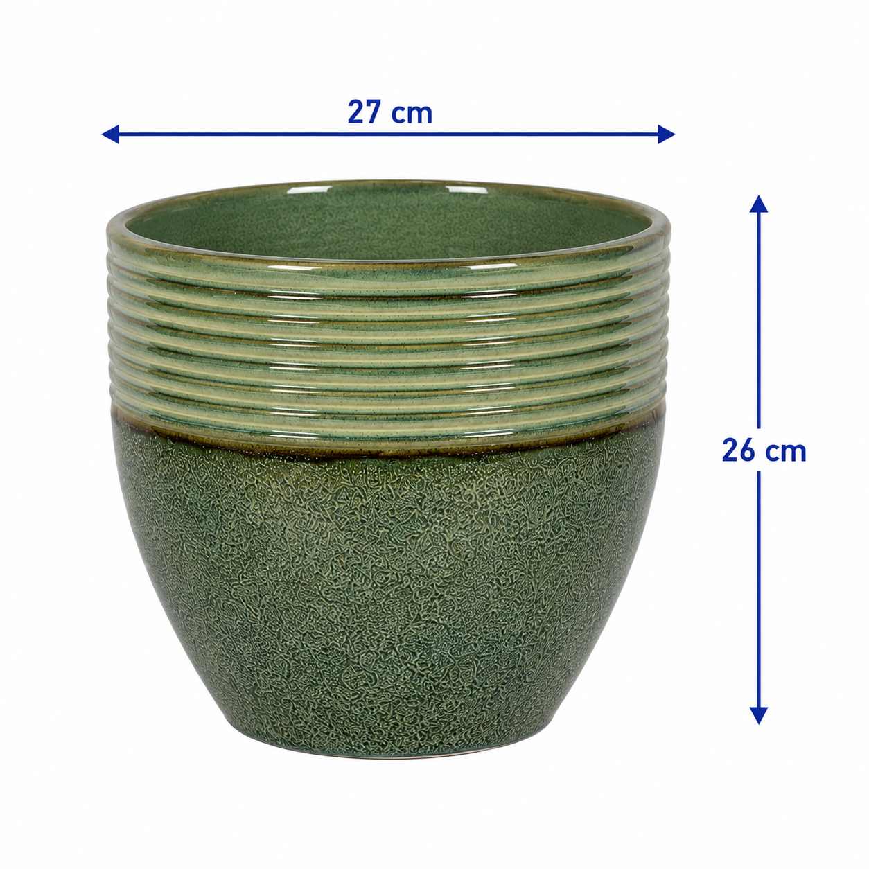 VASO CERAM CORSICA M D27X26H BIC.SMERALD