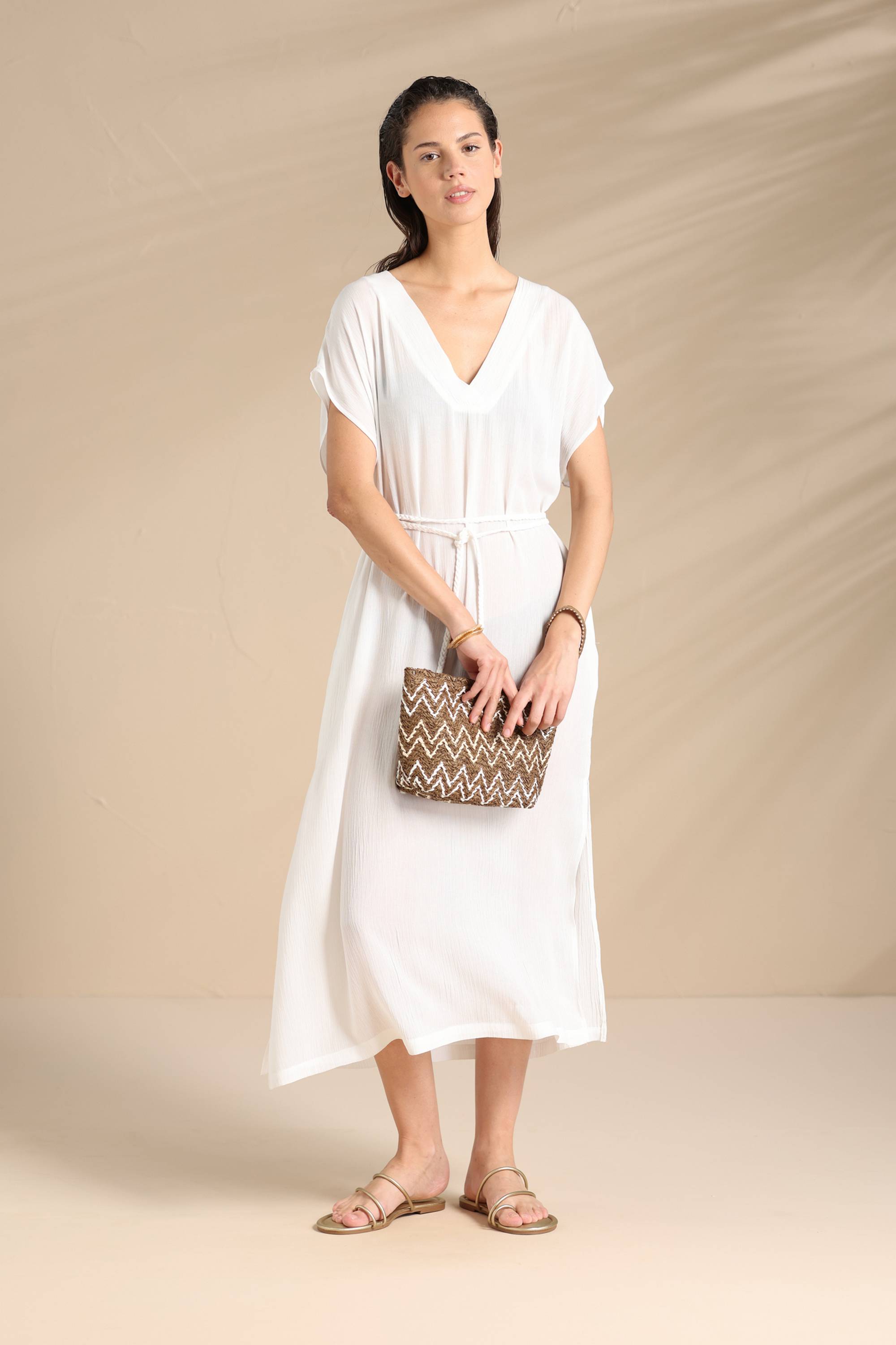 POCHETTE CON CHIUSURA A ZIP TR001493 MISO BROWN