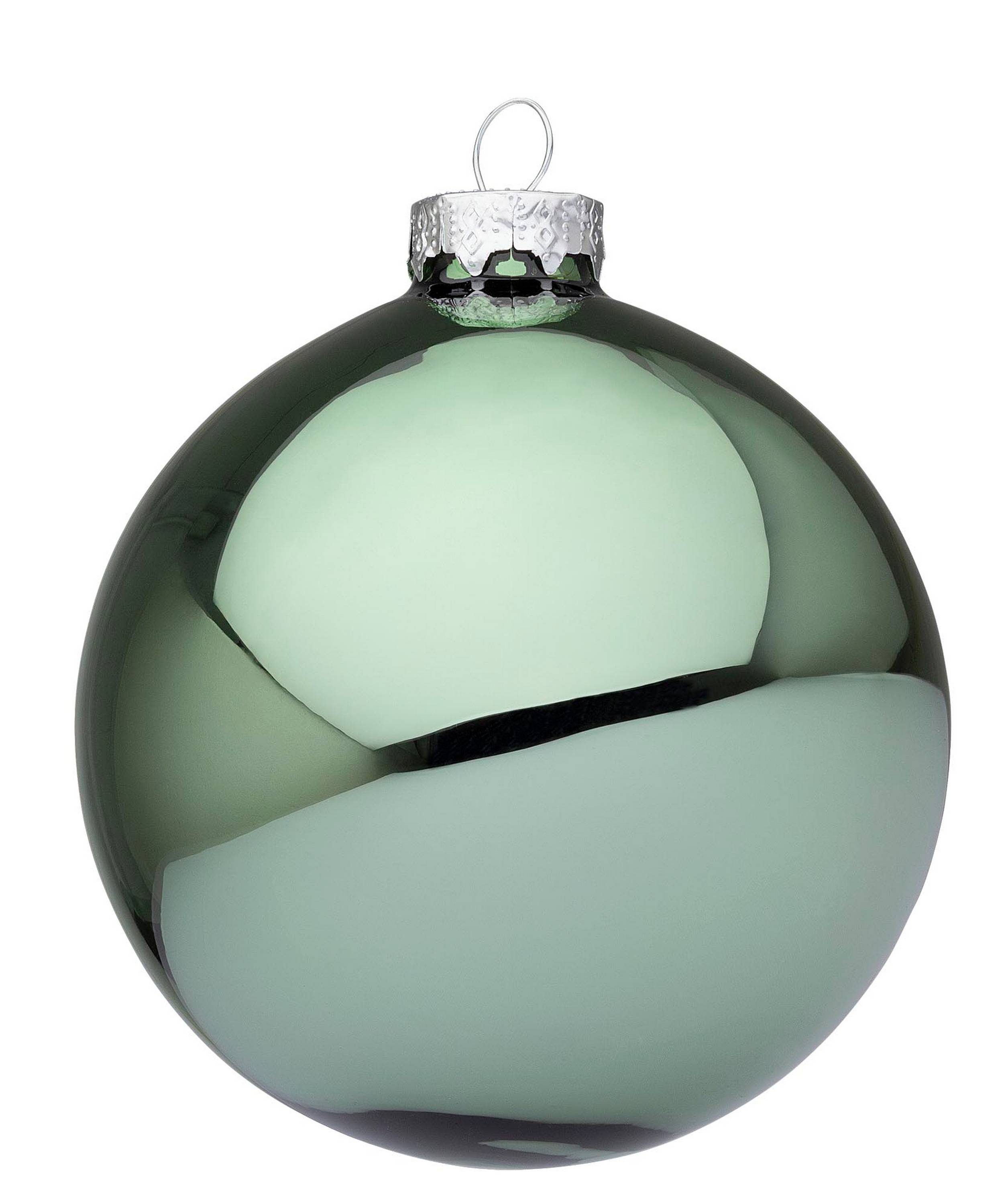 SFERA IN VETRO VERDE CINABRO LUCIDO diametro 10cm 0937111