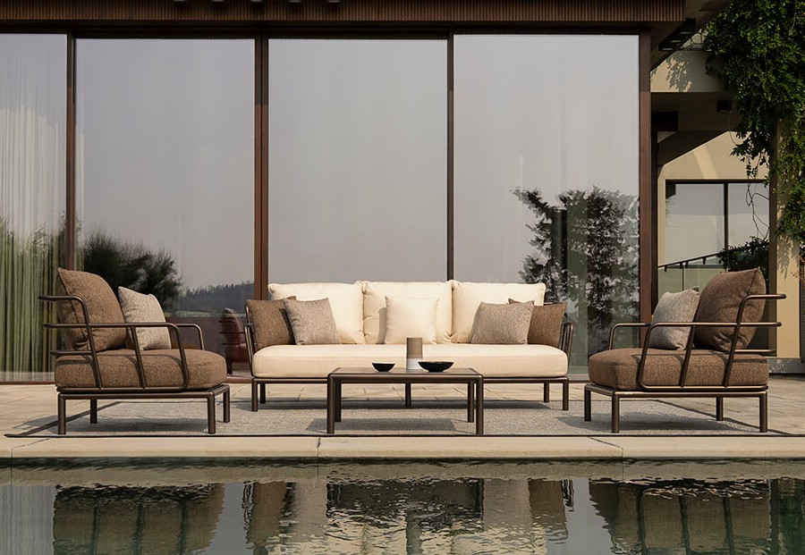 Divano 3 posti Saint Martin in acciaio