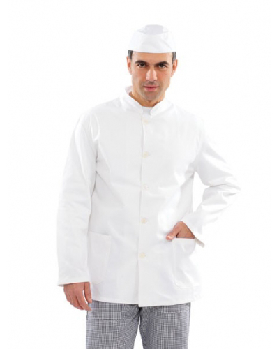GIACCA AIUTO CUOCO MANICA LUNGA G0066 BIANCO