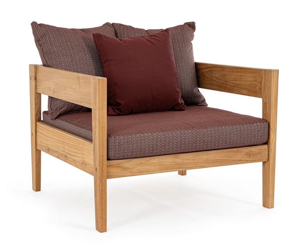 POLTRONA CON CUSCINI KOBO WINE - FSC 0806796