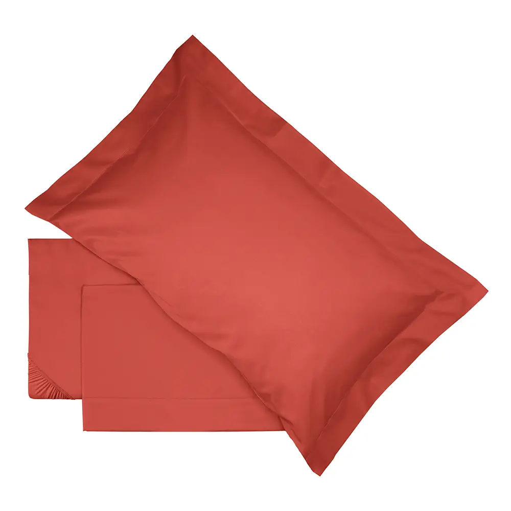 COMPLETO LENZUOLO MATRIMONIALE IN RASO THE JEWEL TRAMONTO