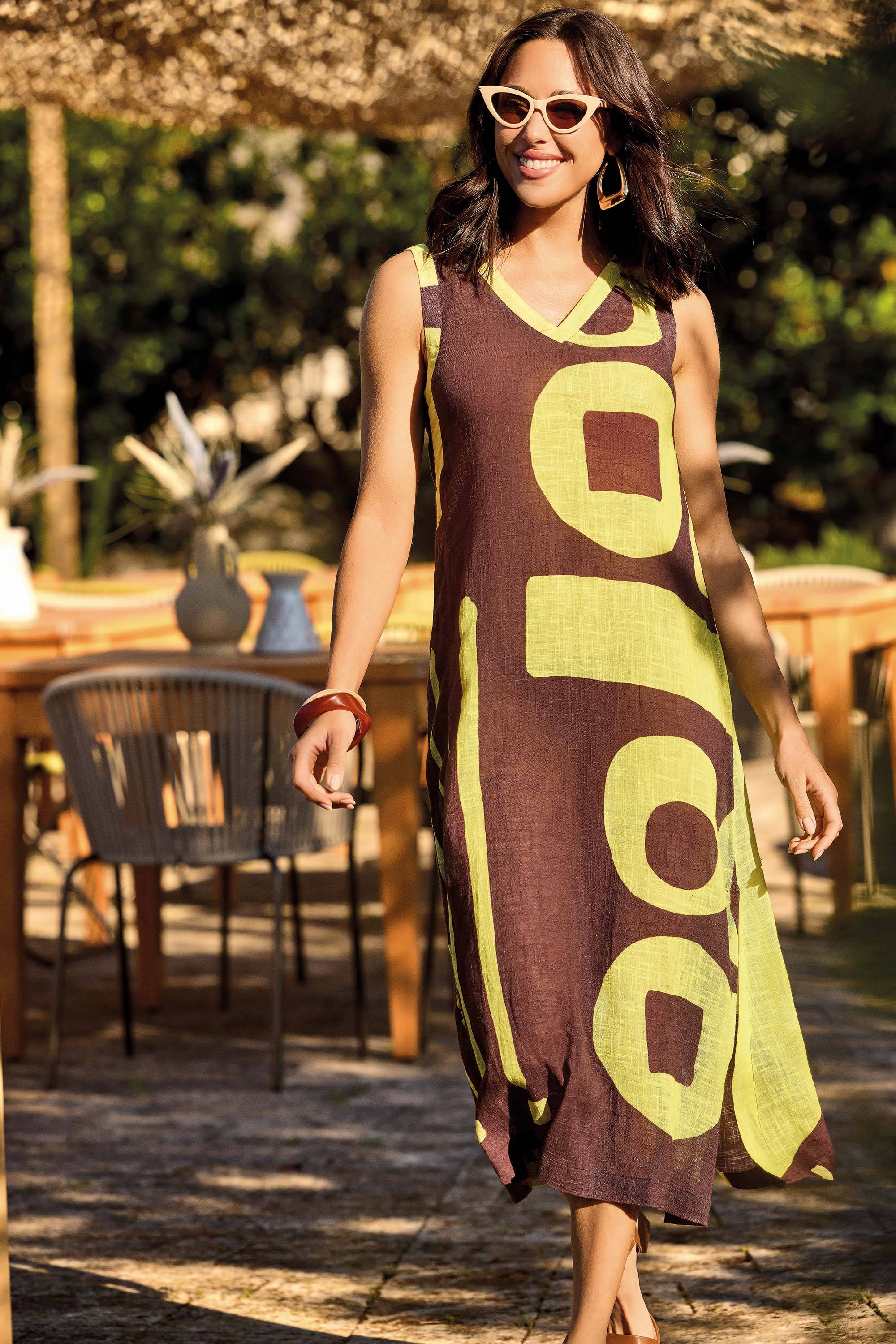 CASEY SLEEVELESS MAXI DRESS DB26-032 MULTICOLOR