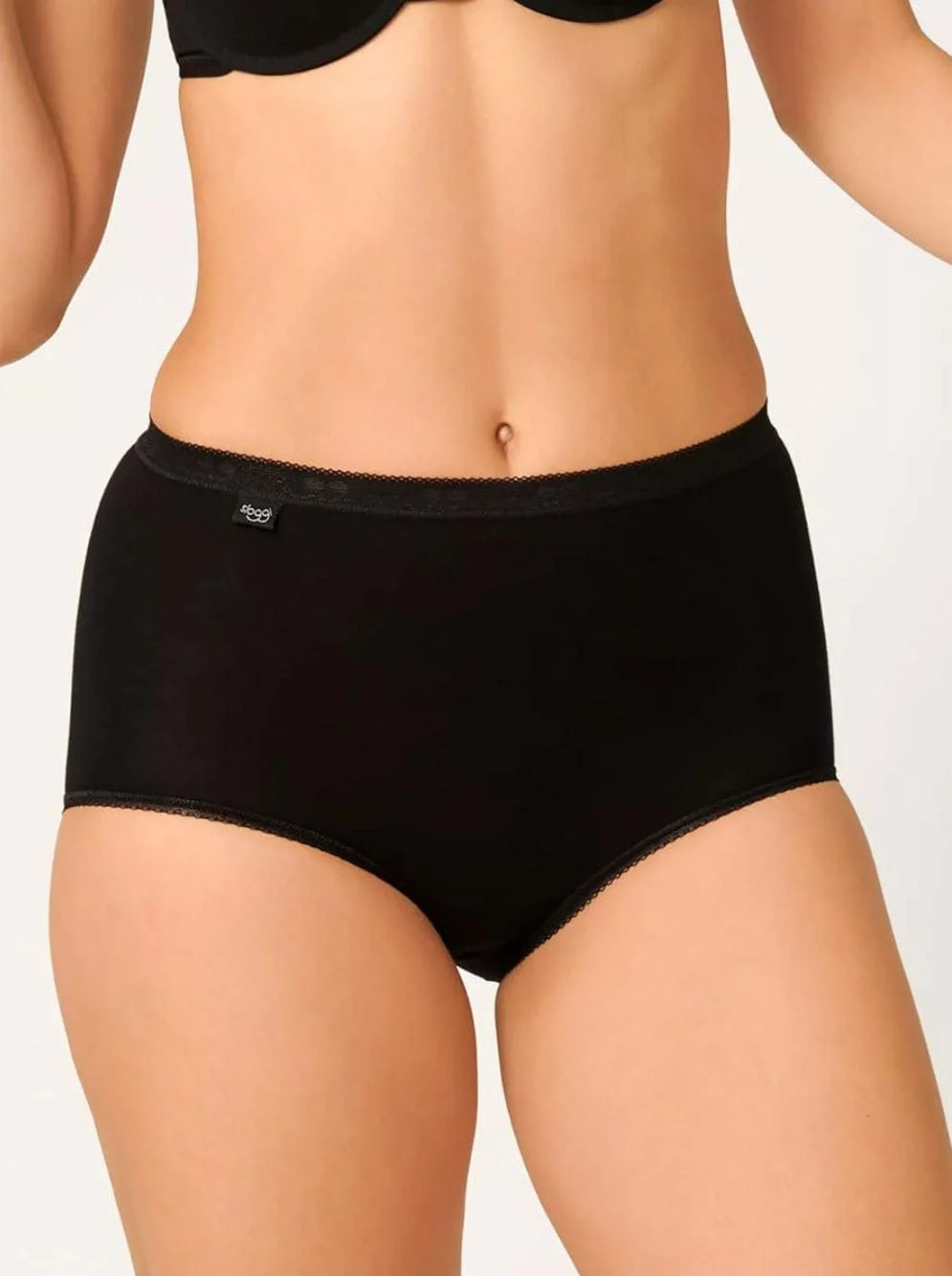 BASIC MAXI SLIP PACCO DOPPIO SLOGGI 10043769 DONNA NERO