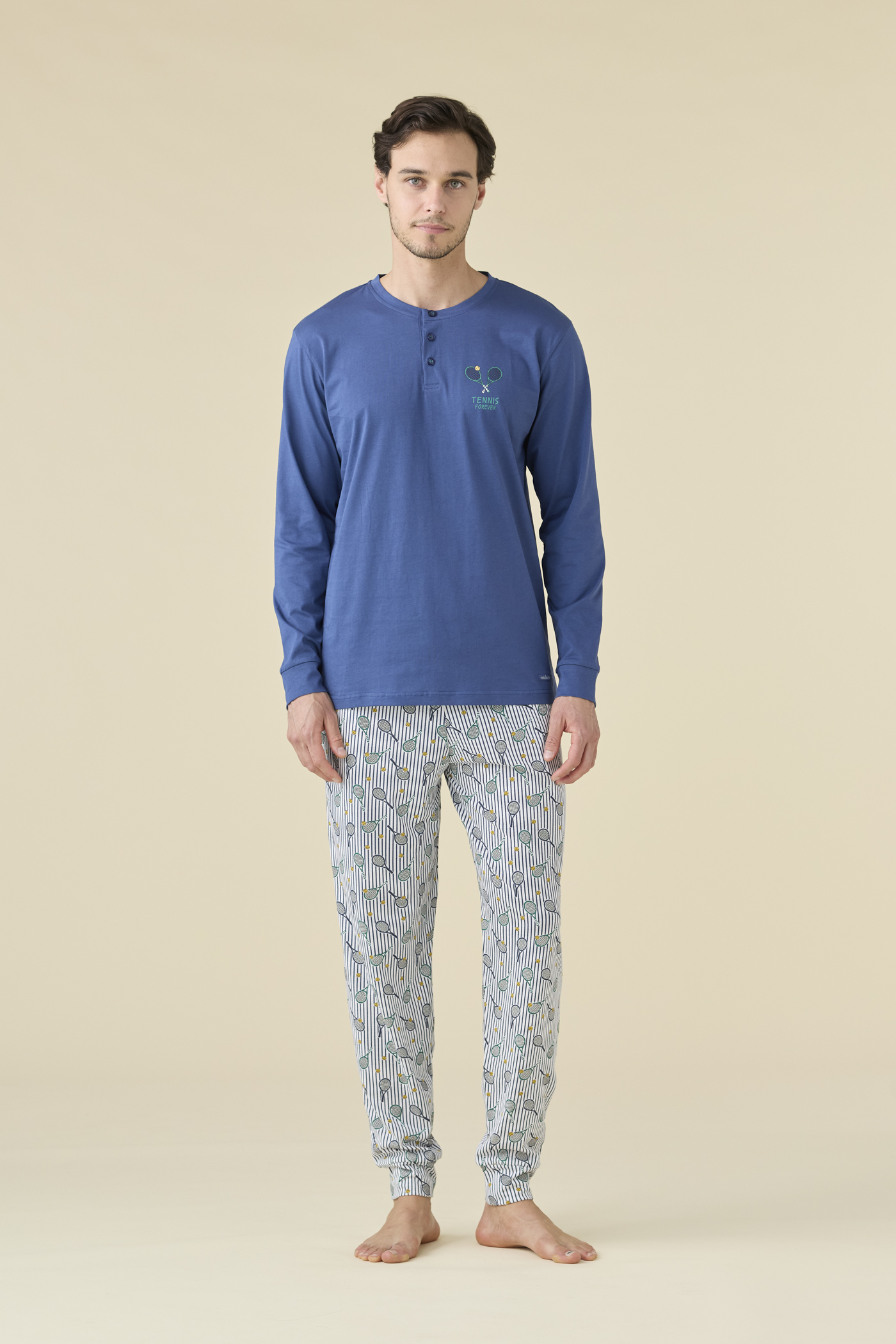 PIGIAMA UOMO COTONE MANICA LUNGA FC003241 ENSIGN BLUE