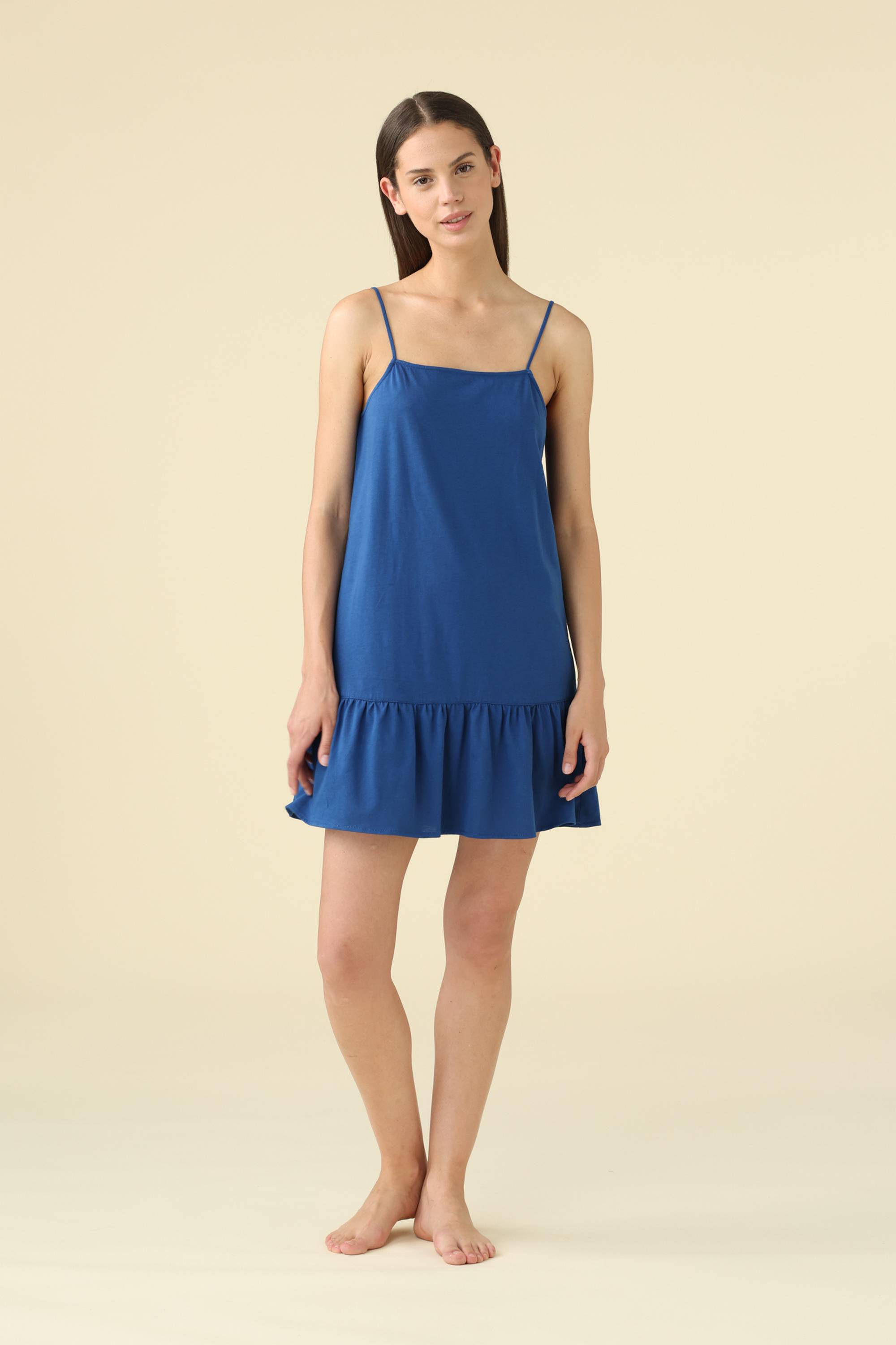 ABITINO DONNA COTONE BRETELLINA LA003572 LIMOK BLUE