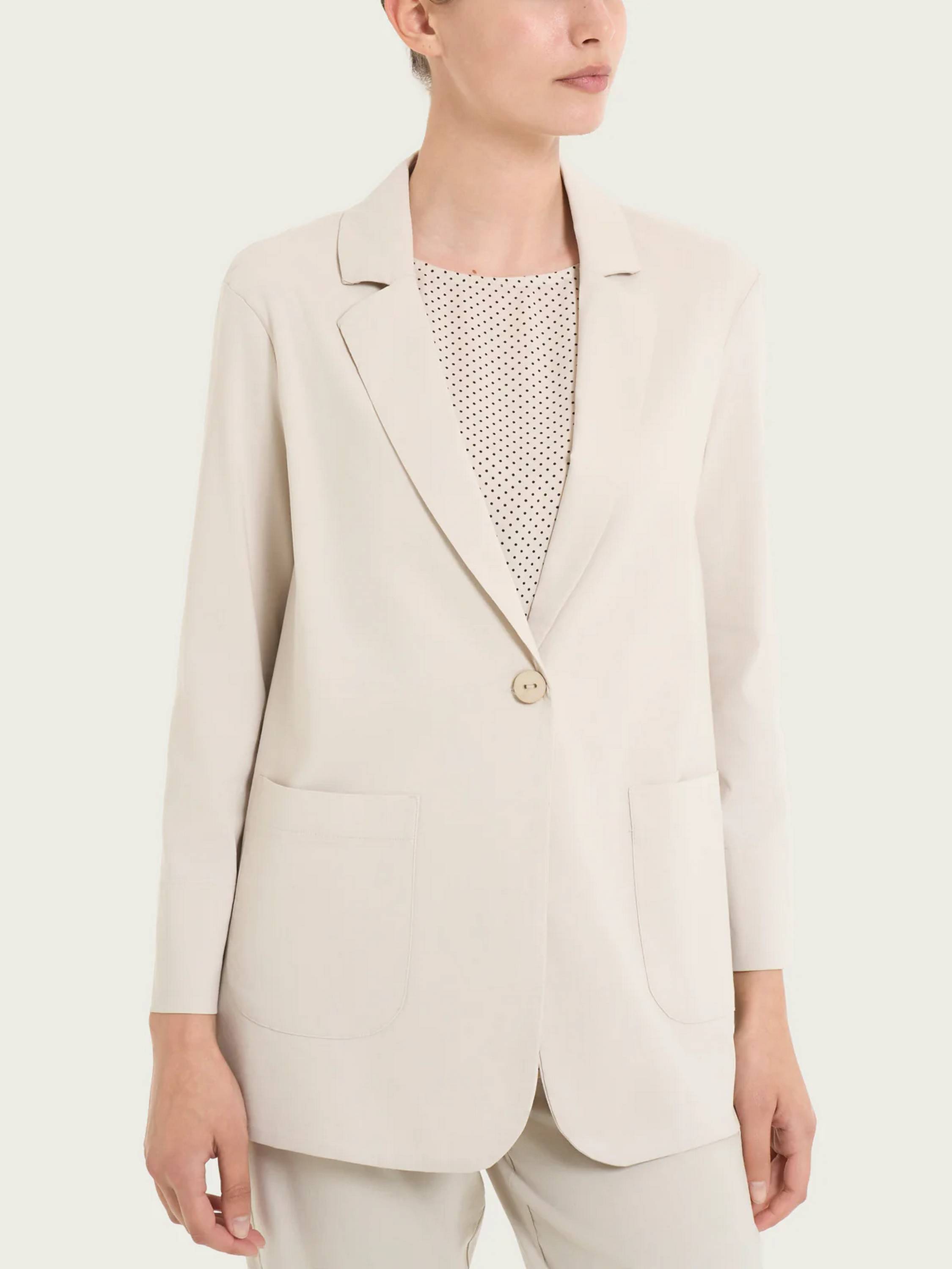 Blazer leggero destrutturato in Super Fresh DH15GA RAGNO CHAMPIGNON