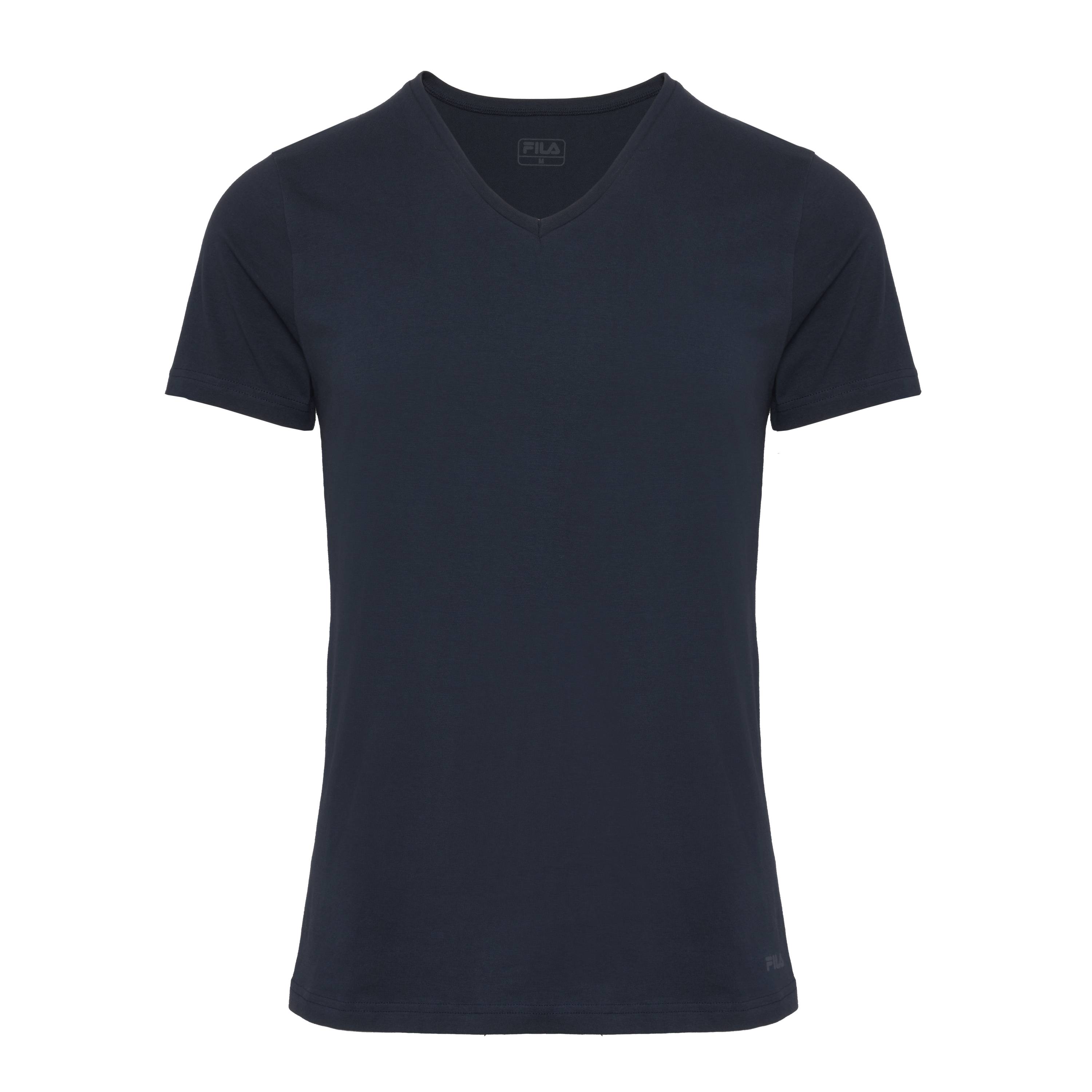 T-SHIRT MANICA CORTA SCOLLO V FILA FU5001 NAVY