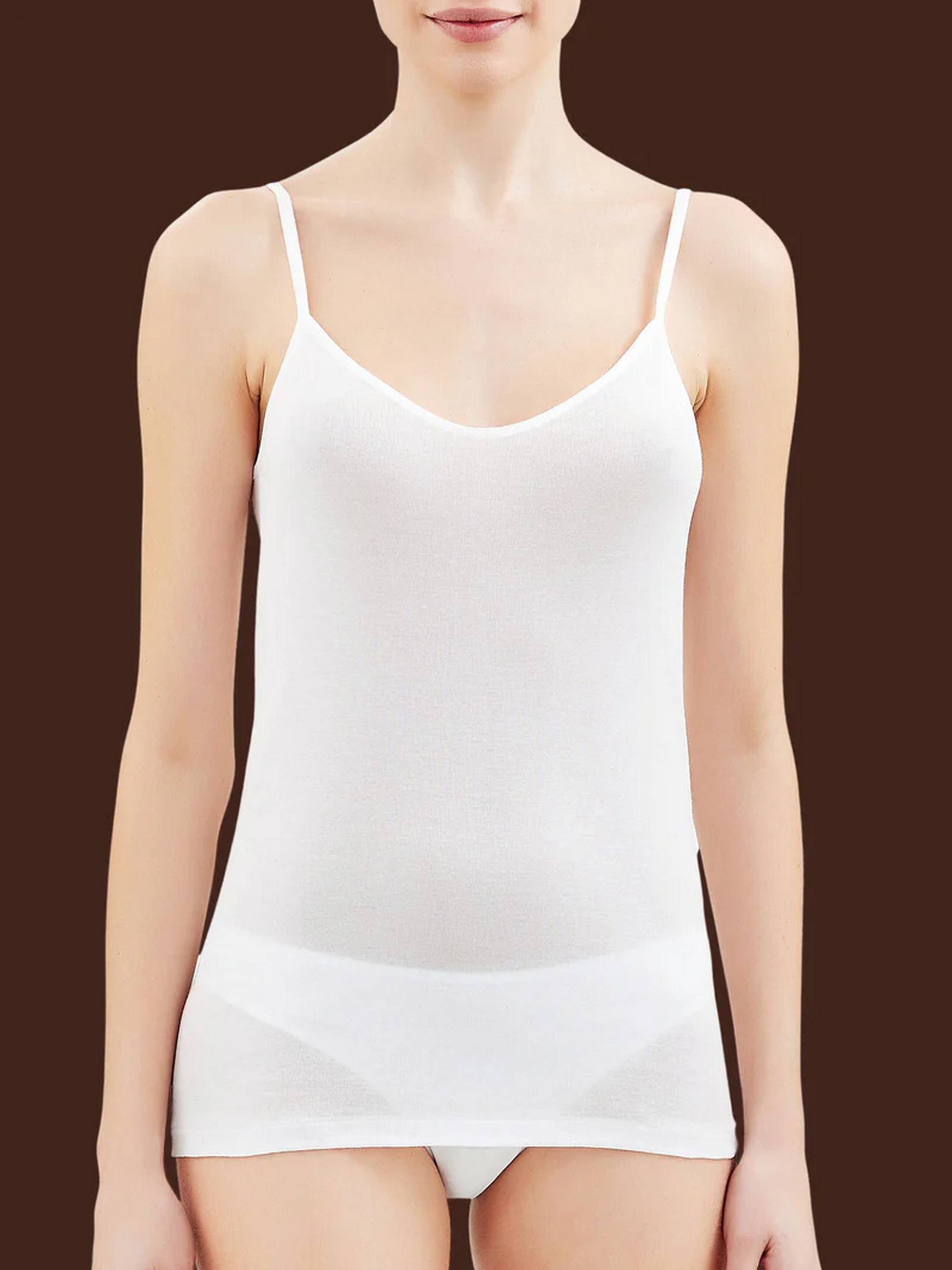 TOP NATURAL SPALLA STRETTA RAGNO 02819E BIANCO