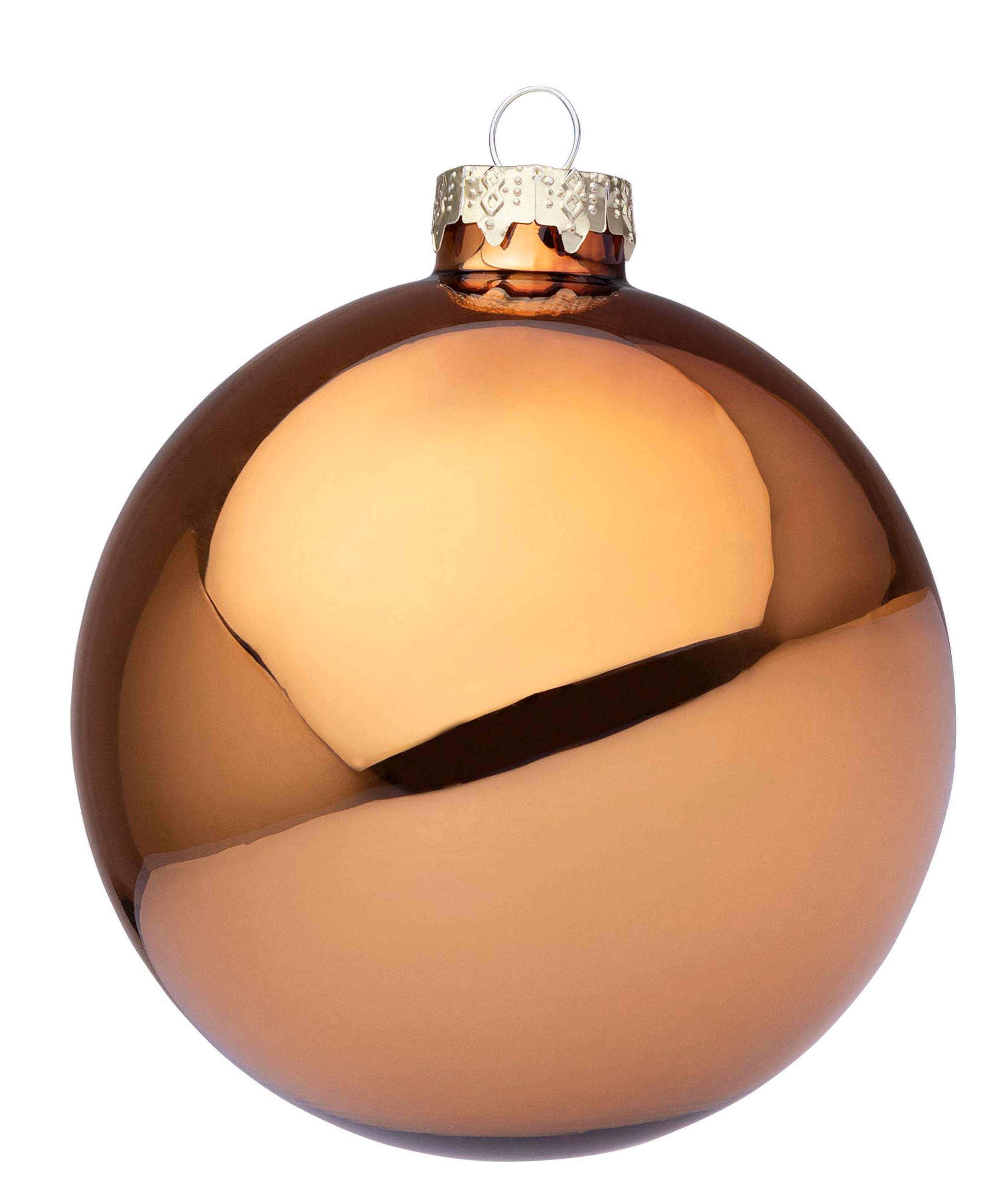 SFERA IN VETRO CARAMELLO LUCIDO diametro 10cm 0937002