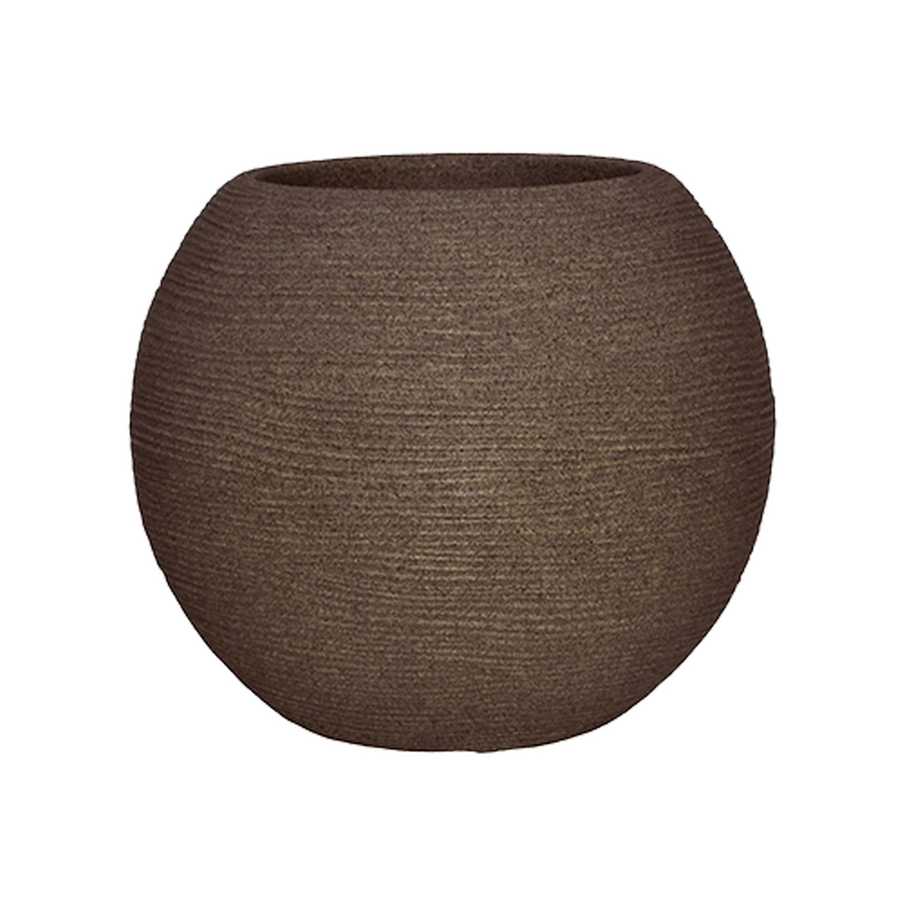 VASO SFERA RIGATA MARRONE LINEA SHABBY VASAR, SFRI 40 M40CBW