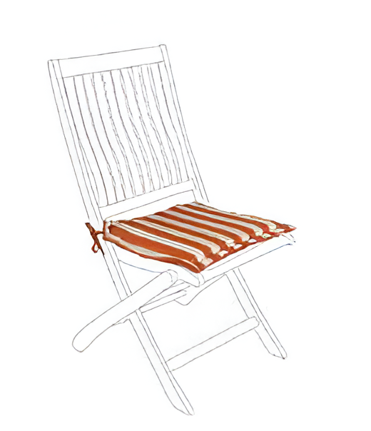 CUSCINO SEDIA POLY RIGHE ARANCIONI 0805724