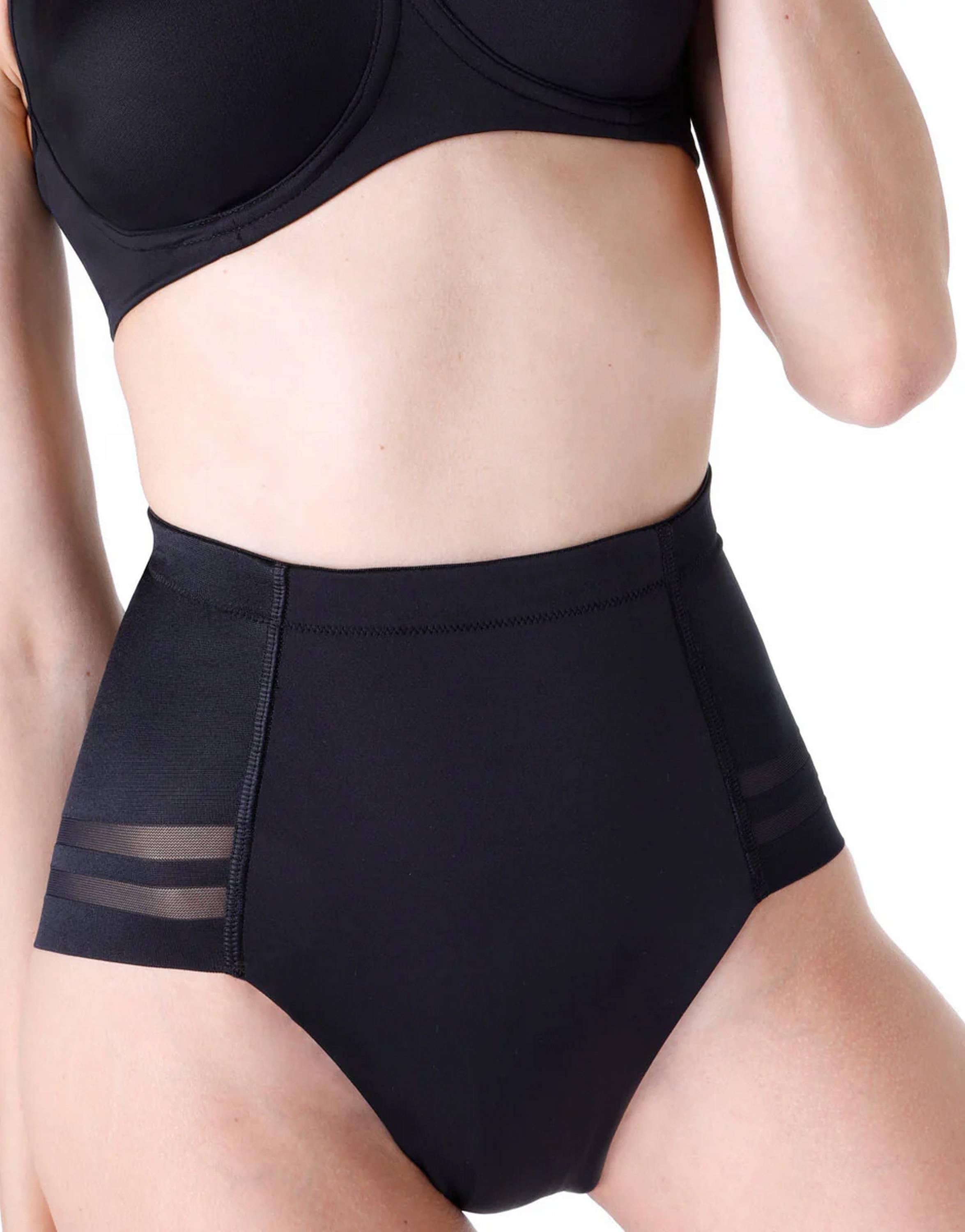 Guaina contenitiva Modern Shaping in microfibra doppiata e tulle 9L0CVP NERO