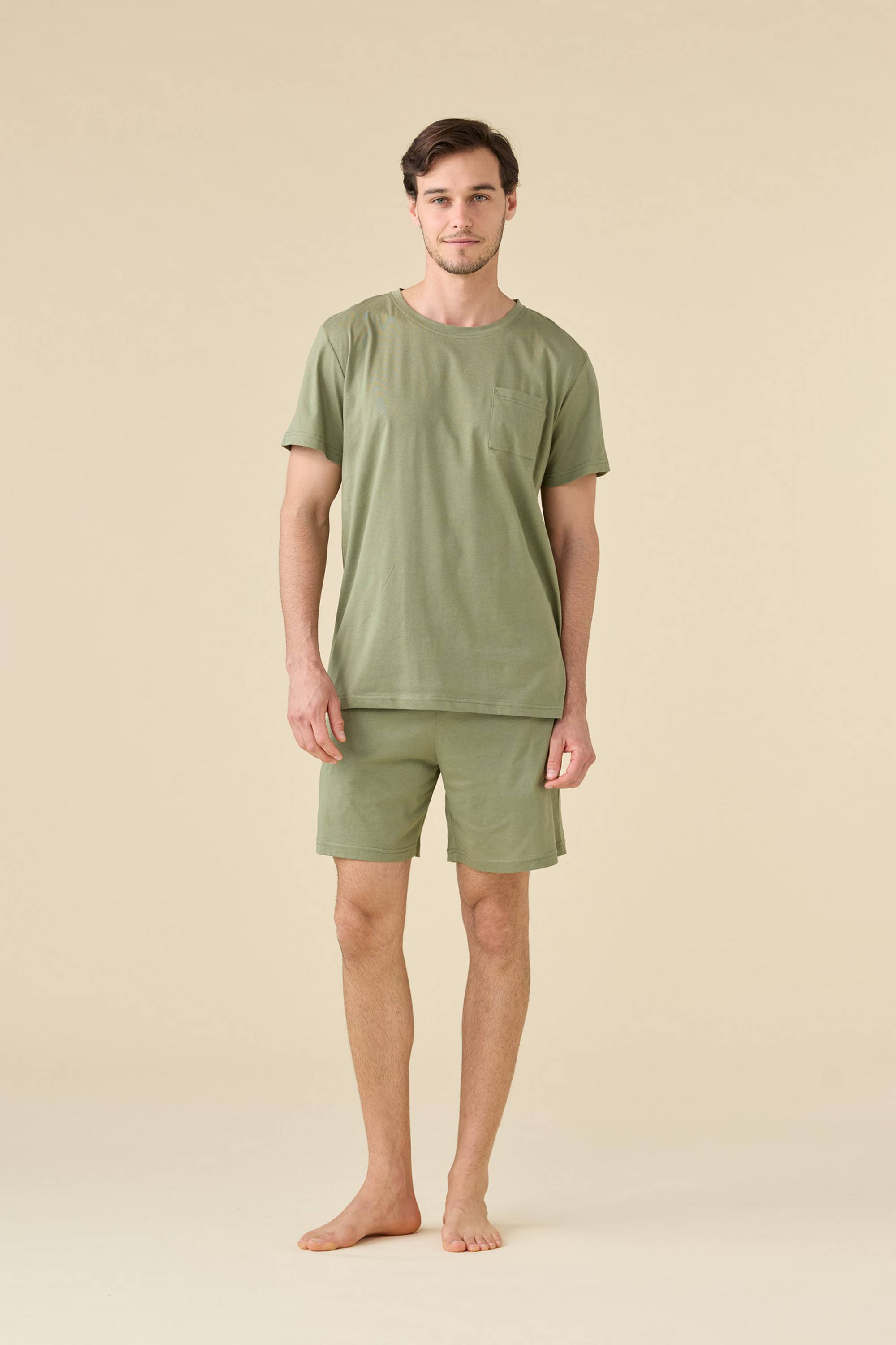 PIGIAMA UOMO COTONE MANICA CORTA FC003272 NOIDINOTTE VERDE