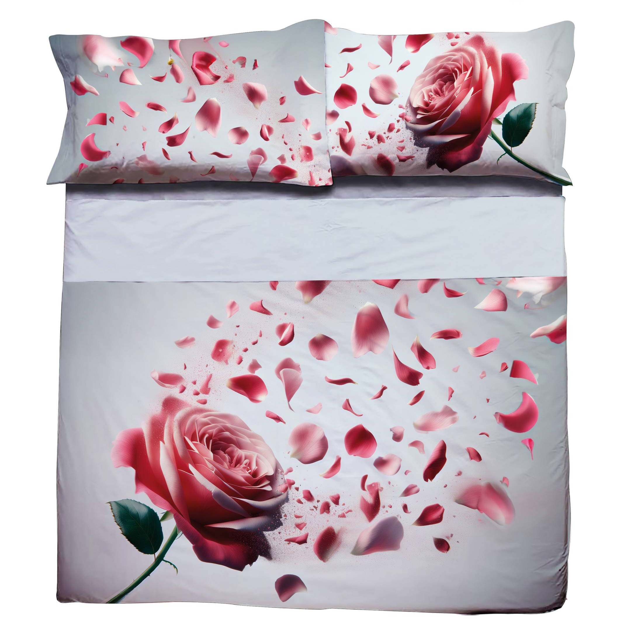 COMPLETO LENZUOLA MATRIMONIALE NOVIA PETALYS