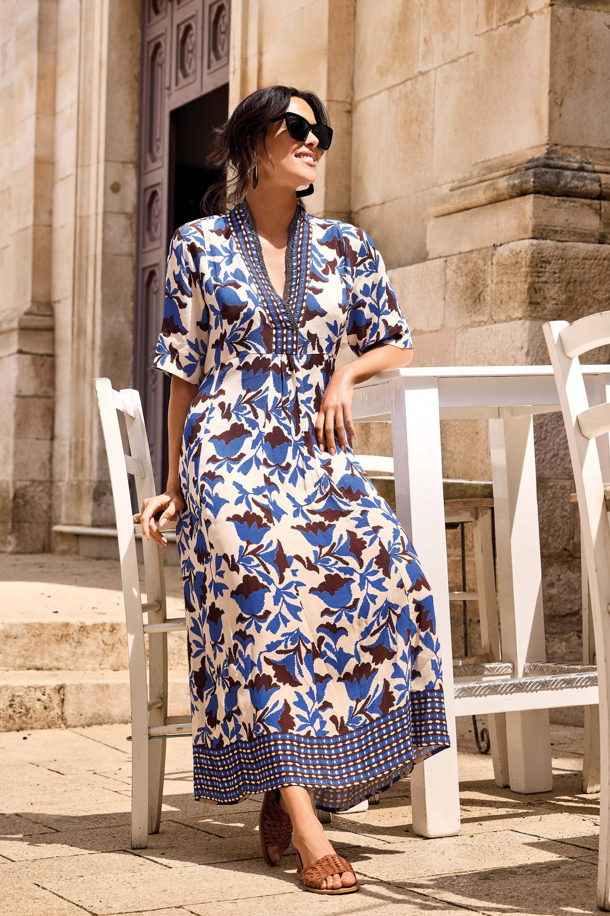 MADEIRA MAXI DRESS DB26-087 MULTICOLOR
