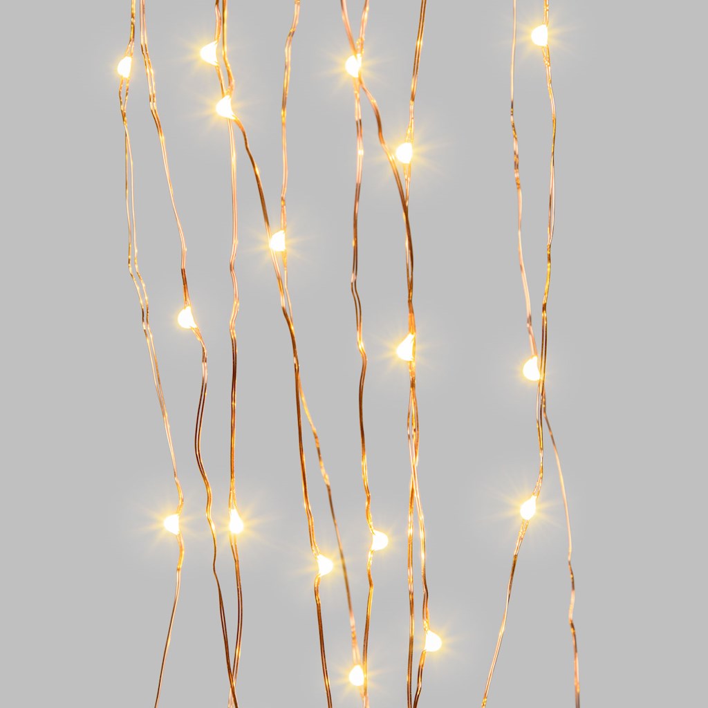 CASCATA 100 MICROLED BIANCO CALDO 1MT 41486