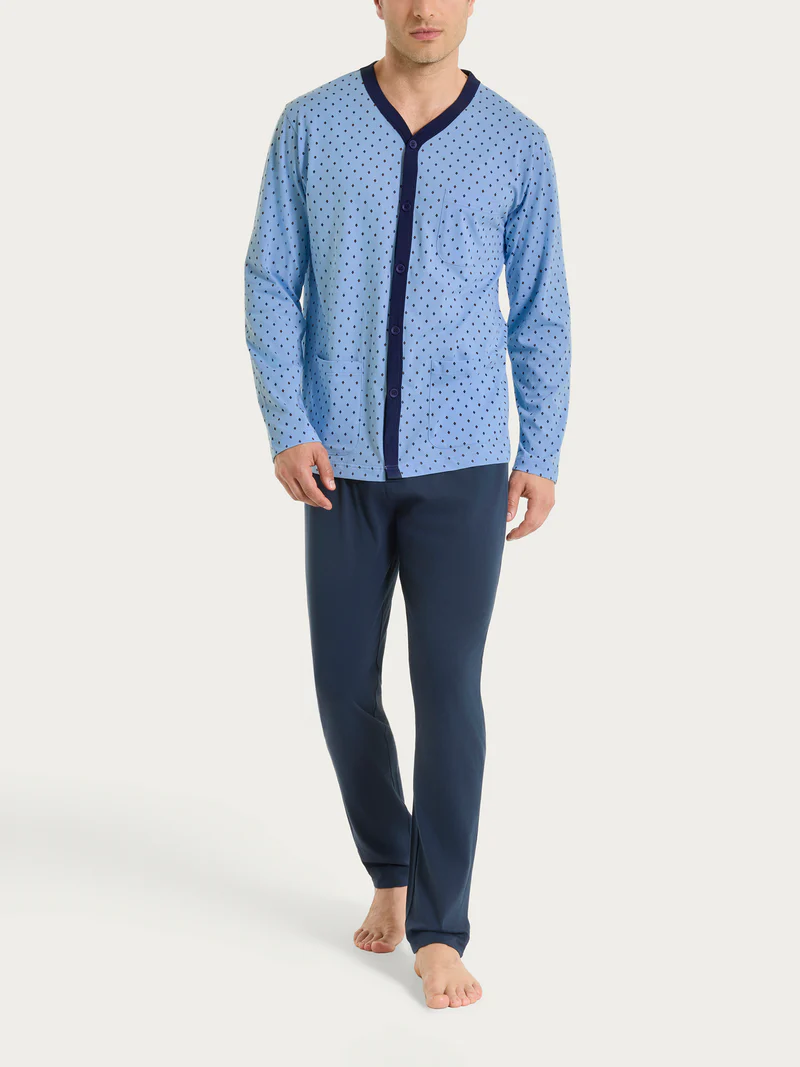 PIGIAMA UOMO APERTO UA23N6 RAGNO FANT. DELLA ROBBIA BLUE