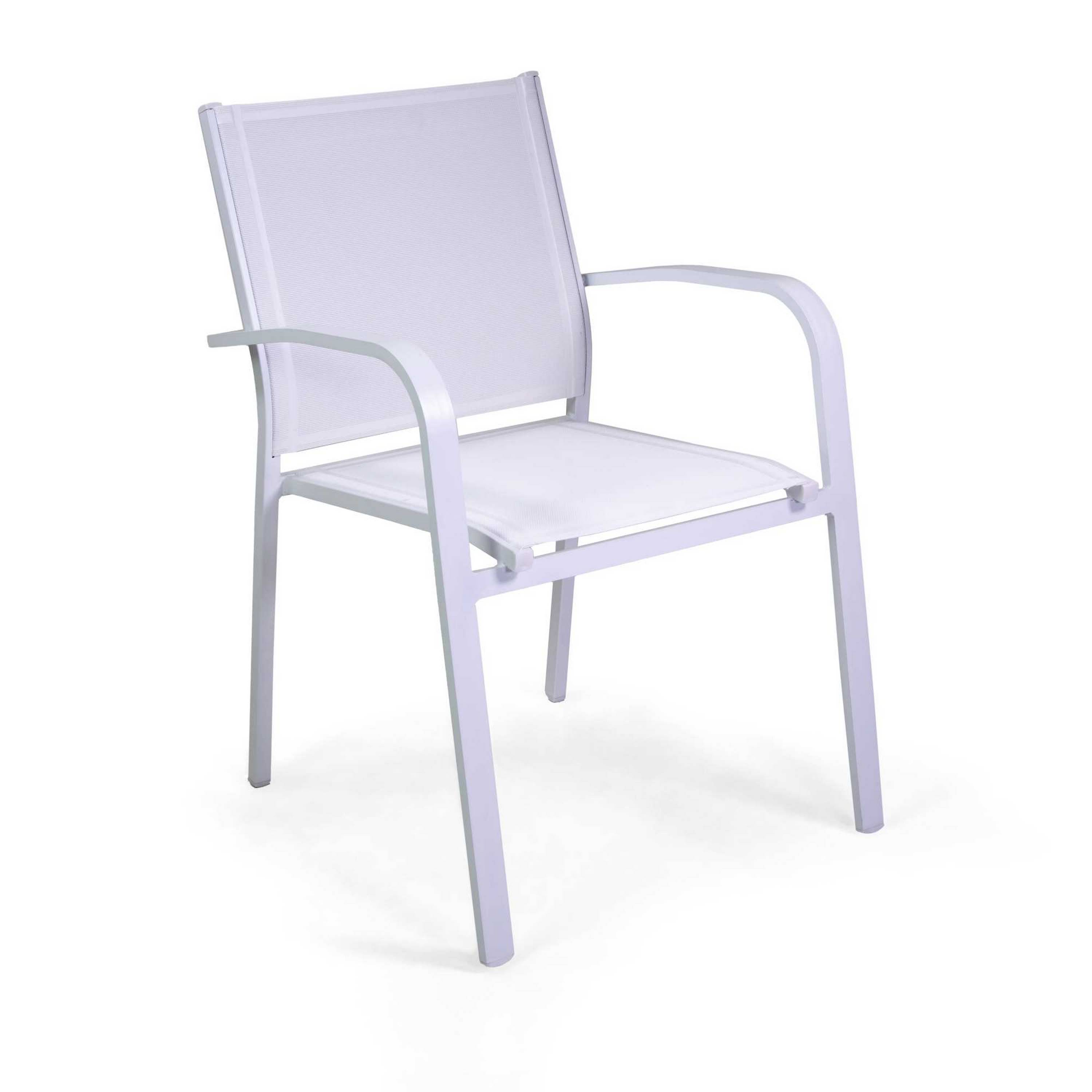 POLTRONA SULLIVAN BIANCA ALLUMINIO CON BRACCIOLI TONDI 747 VACCHETTI