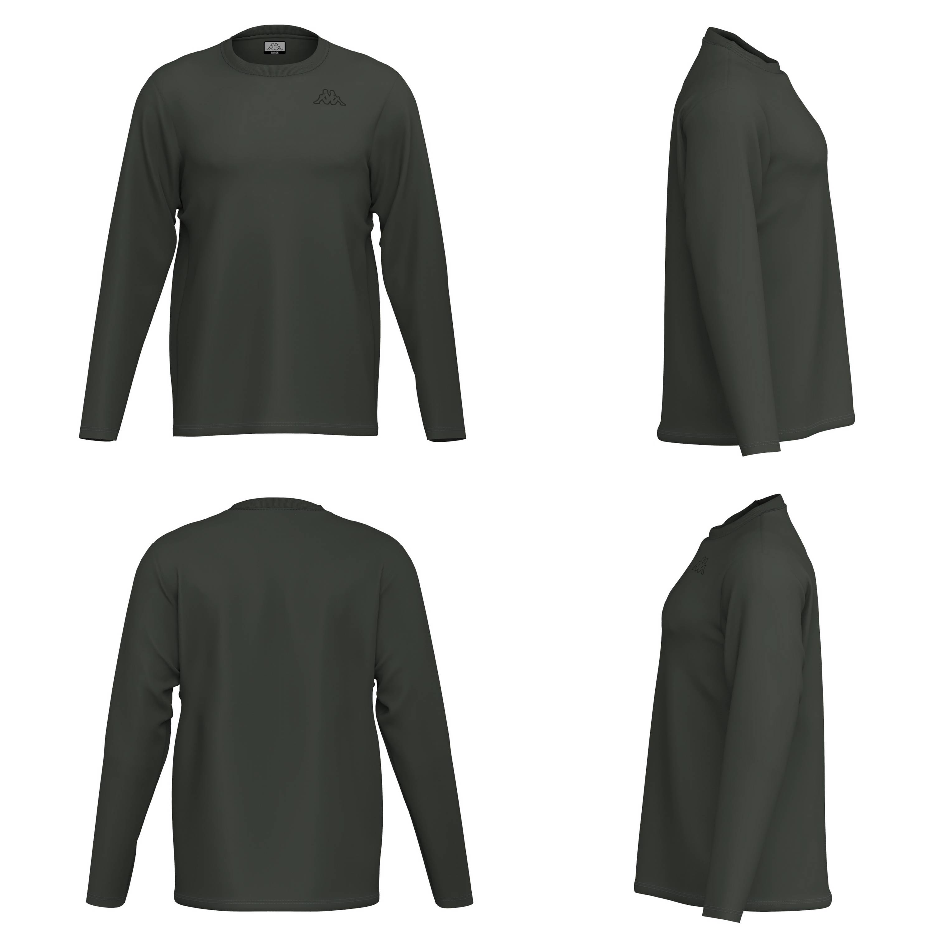 T-SHIRT UOMO ML GIZABIAR 361X4XW GREEN BLACKISH